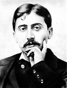 Marcel Proust pensativo