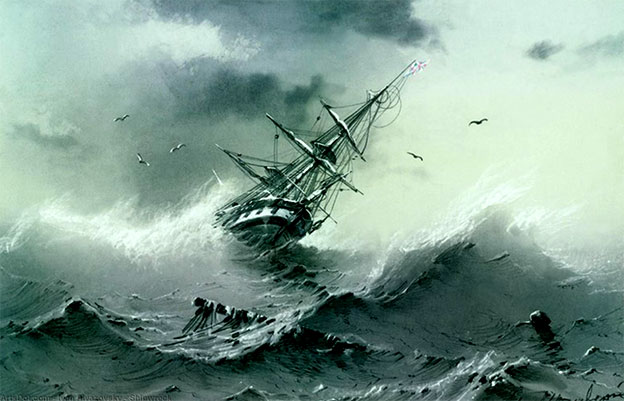Cuadro de Ivan Aivazovski, Naufragio Cuadro de Ivan Aivazovski, Naufragio