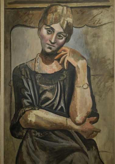Olga Picasso. Cuadro de le exposición Thyssen Picasso Chanel