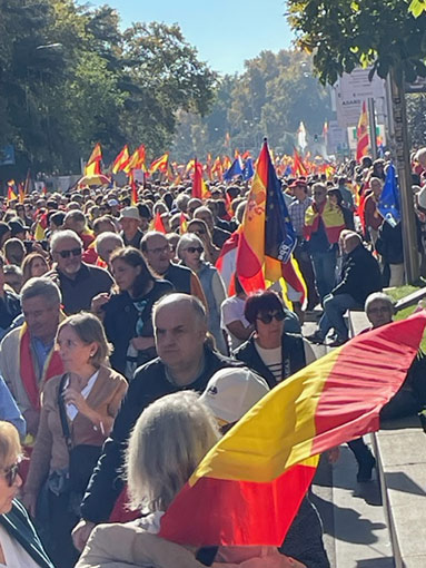 Imagen manifestación contra la Amnistía