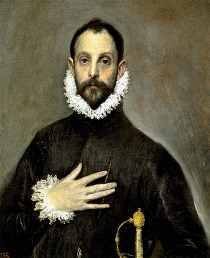 El caballero de la mano en el pecho. Cervantes según El Greco