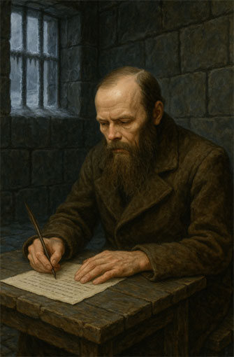 Dostoievski escribiendo en una cárcel de Siberia