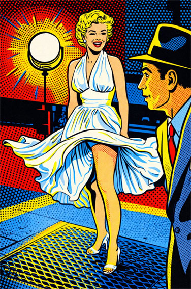 Marilyn y DiMaggio creado por IA