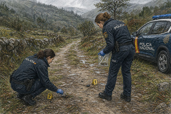 pocicias buscando pruebas