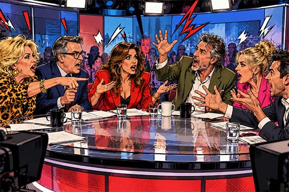 LA CARA ES EL ESPEJO DEL ALMA 3 Tertulianos vociferante